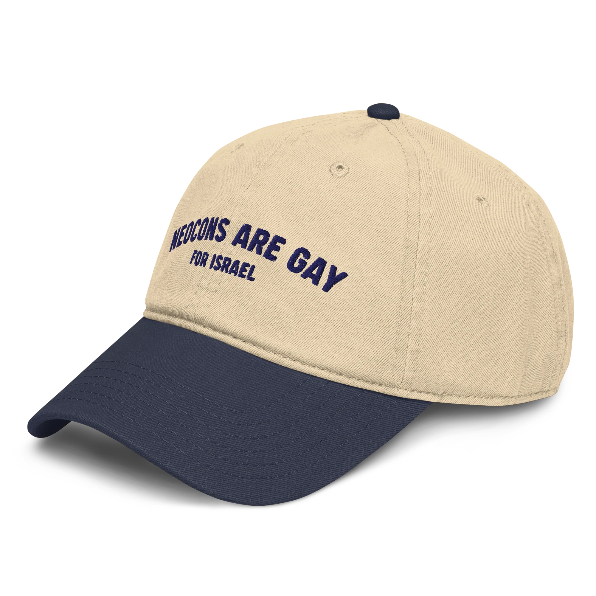 Neocons Are Gay Vintage Hat - Natural/Navy - Image 3