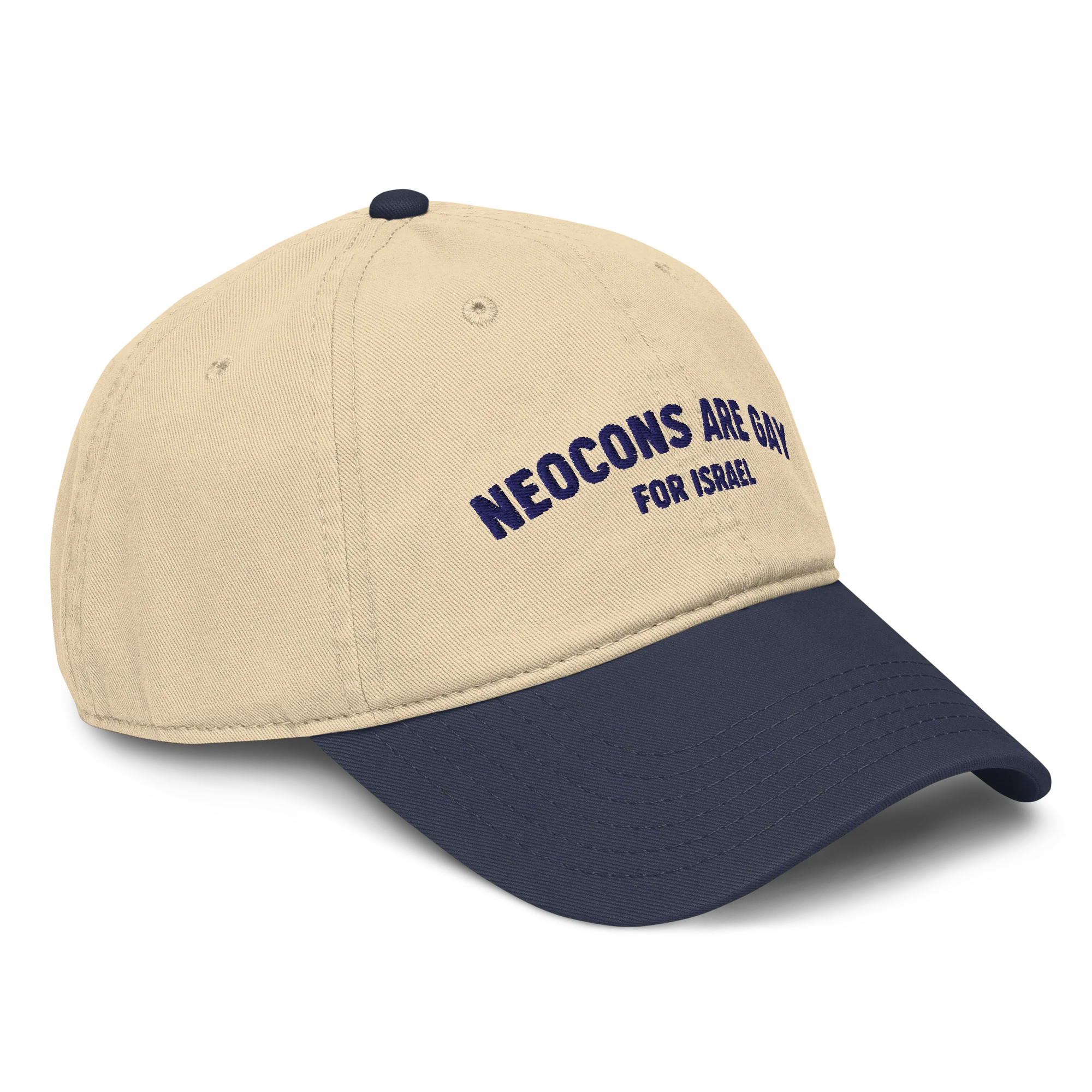 Neocons Are Gay Vintage Hat - Natural/Navy - Image 4