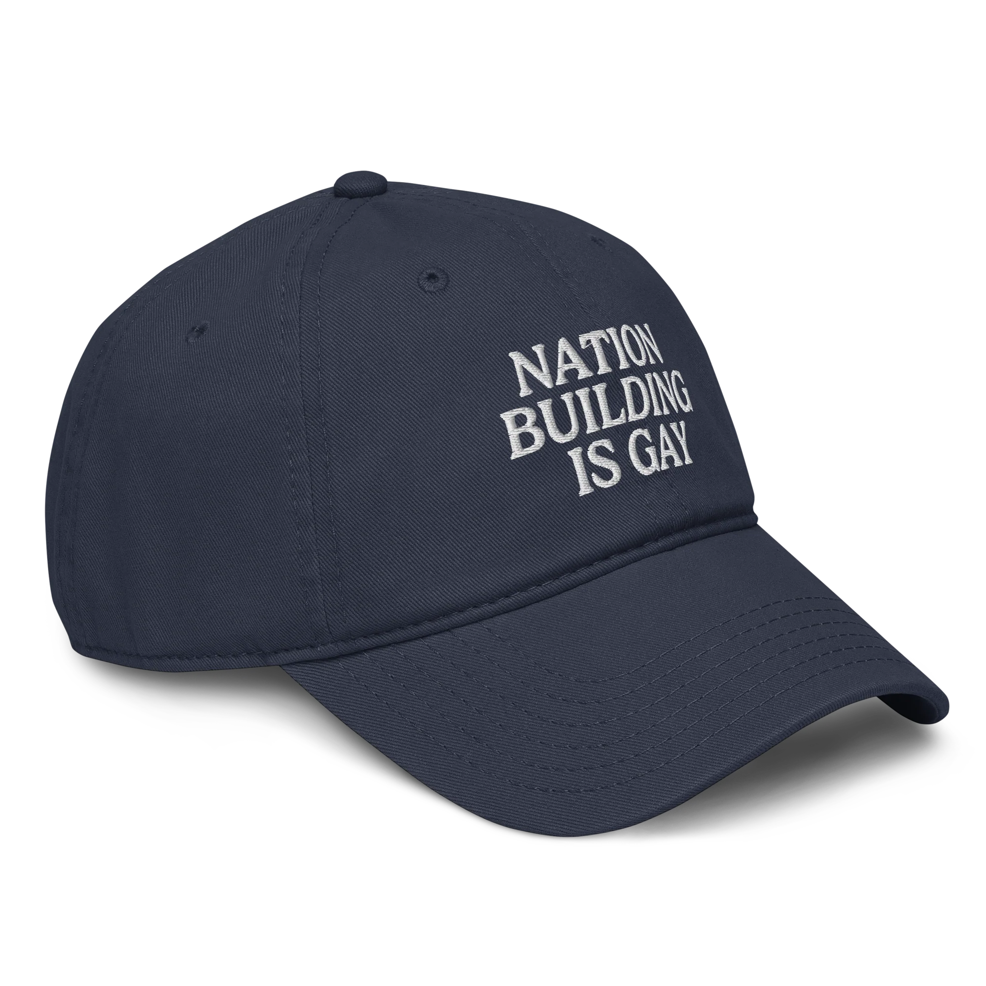 Nation Building Is Gay Baseball Hat - Navy - Image 4