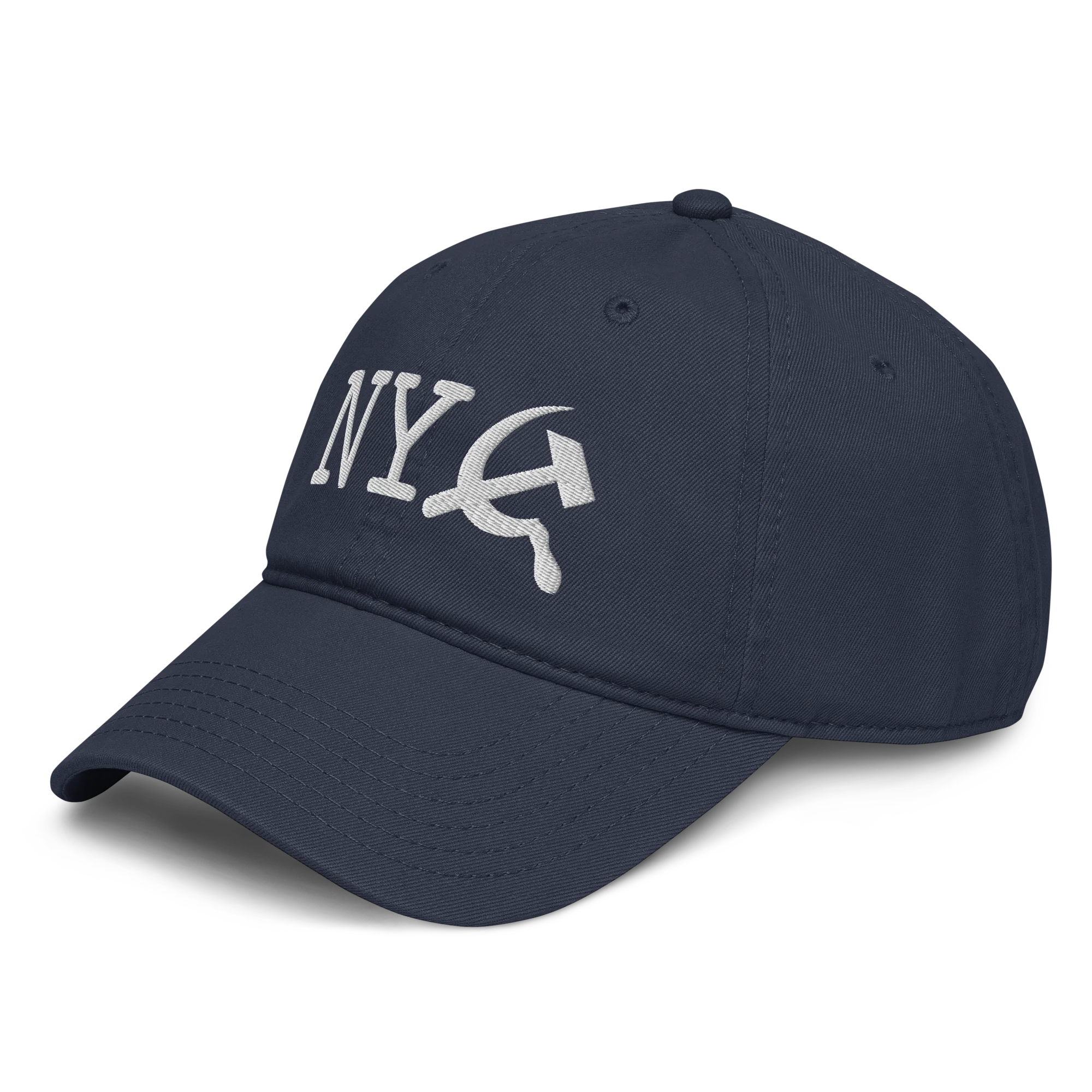 NY Commie Dad Hat - Navy - Image 3