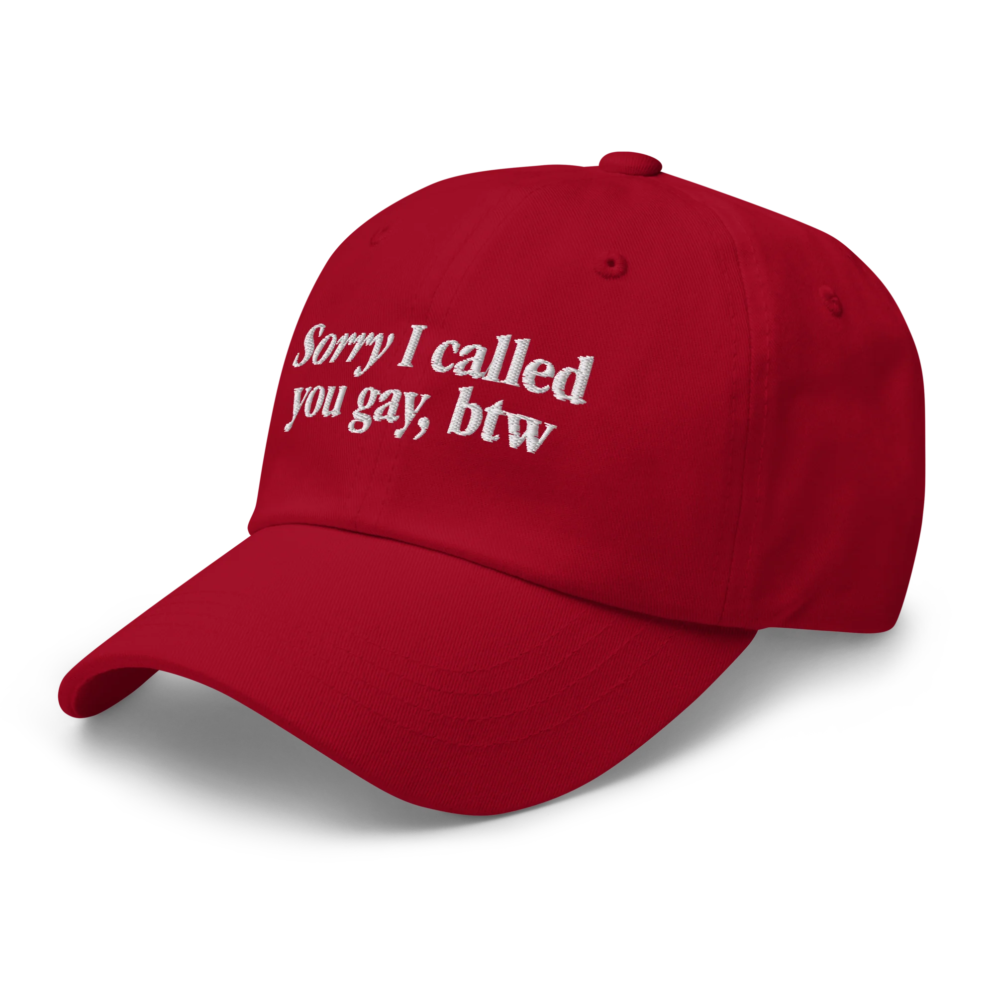 Sorry I Called You Gay Dad Hat - Red - Image 6
