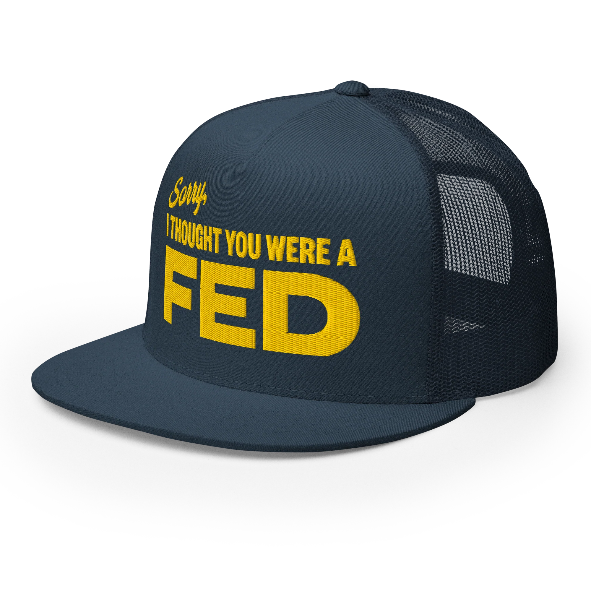 Thought You Were A Fed Trucker Hat - Navy - Image 4