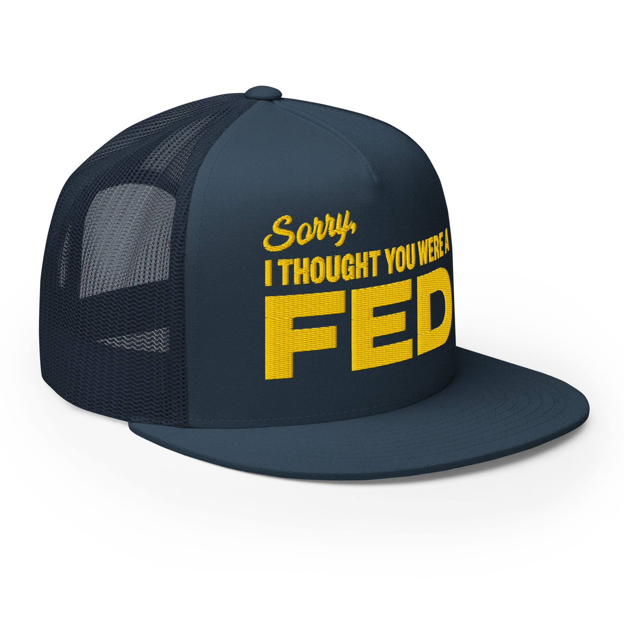 Thought You Were A Fed Trucker Hat - Navy - Image 6
