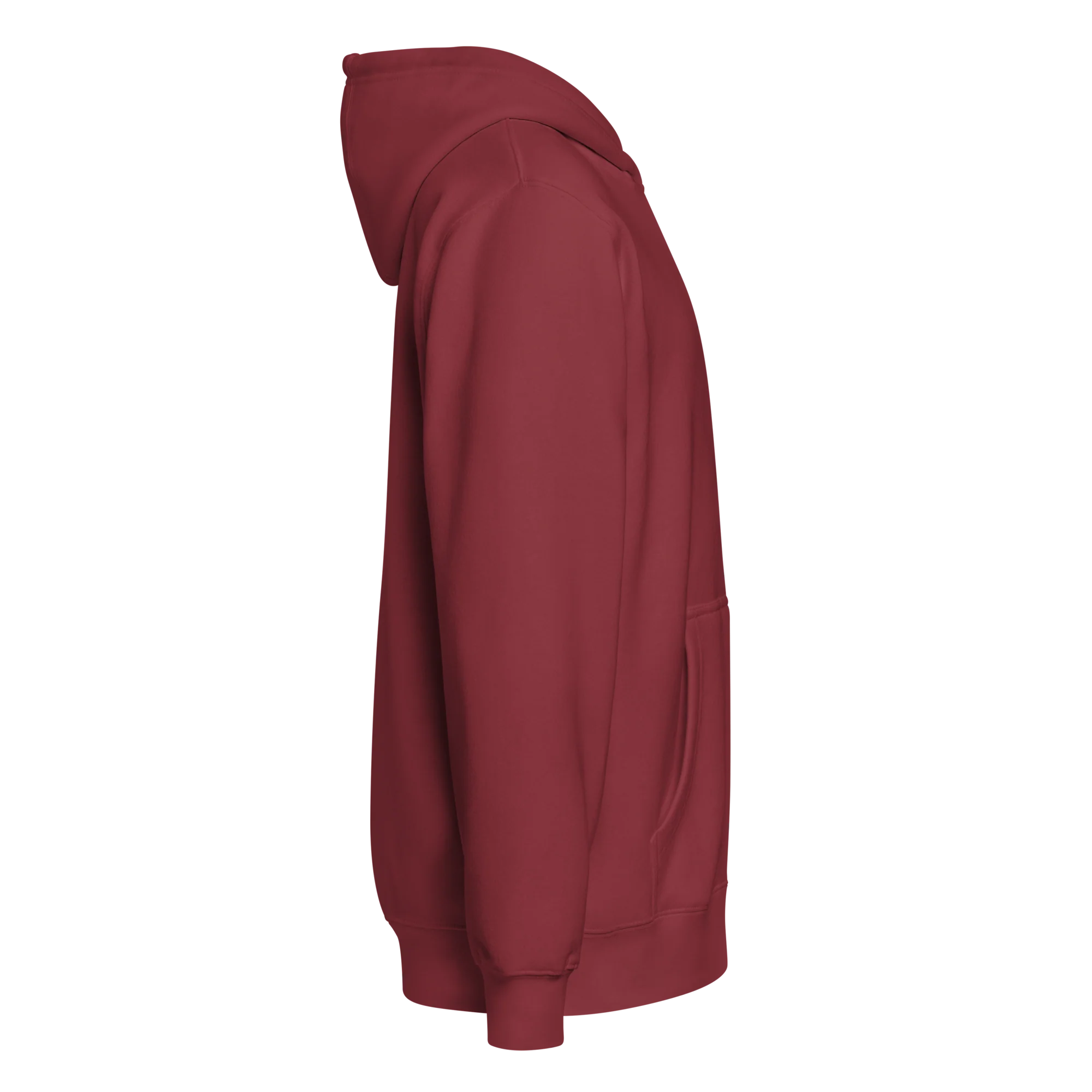 Tucker Carlson Show Full Zip Hoodie - Burgundy - Image 4