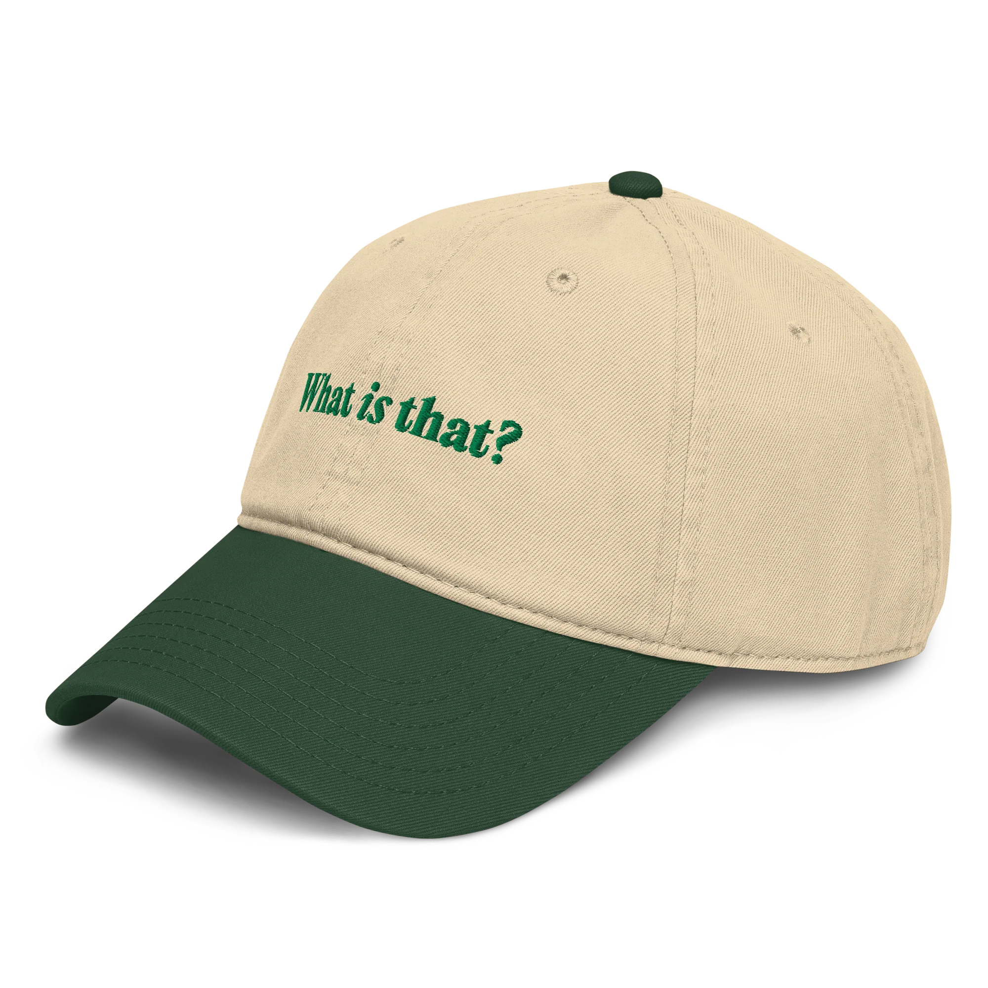 What Is That? Vintage Hat - Natural/Dark Green - Image 3
