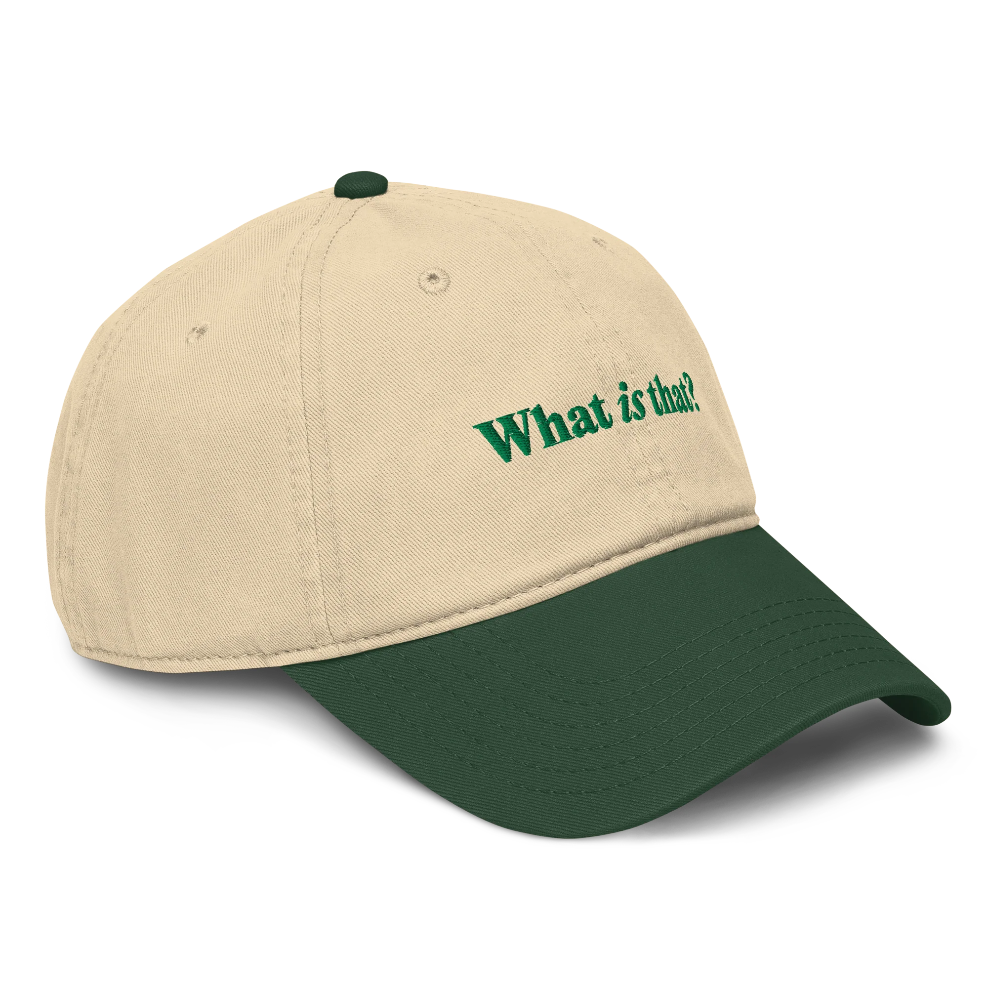 What Is That? Vintage Hat - Natural/Dark Green - Image 4